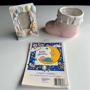 Vintage Baby Shower Party Games Planter Frame - Bundle of 3